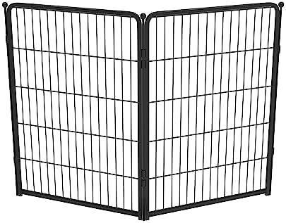 FXW Homeplus Unleashed Indoor Dog Playpen   Stress Free and Safe Play  Heavy Duty 32 Inch 8 Panels Dog Pen for Small and Medium Dogs  Black Patented