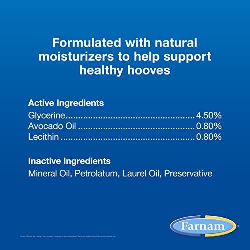 Farnam Horseshoers Secret Deep Penetrating Hoof Oil for Horses  Conditions Dry Hooves and Prevents Cracks  Splits and Contracted Heels  Contains Avocado Oil  32 Oz