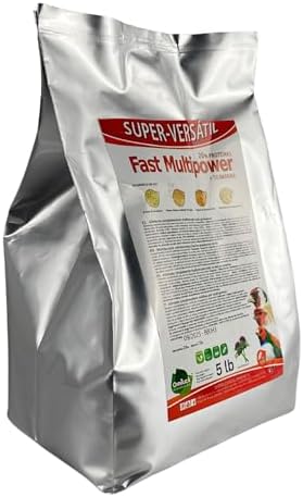 Fast Multipower Bird Food by Super Versatil   20 Percent Protein for Canary and Small Bird  Chick Feed with Milk Thistle Extract for Chicks High Energy Blend Silver Foil Bag 5 Lb