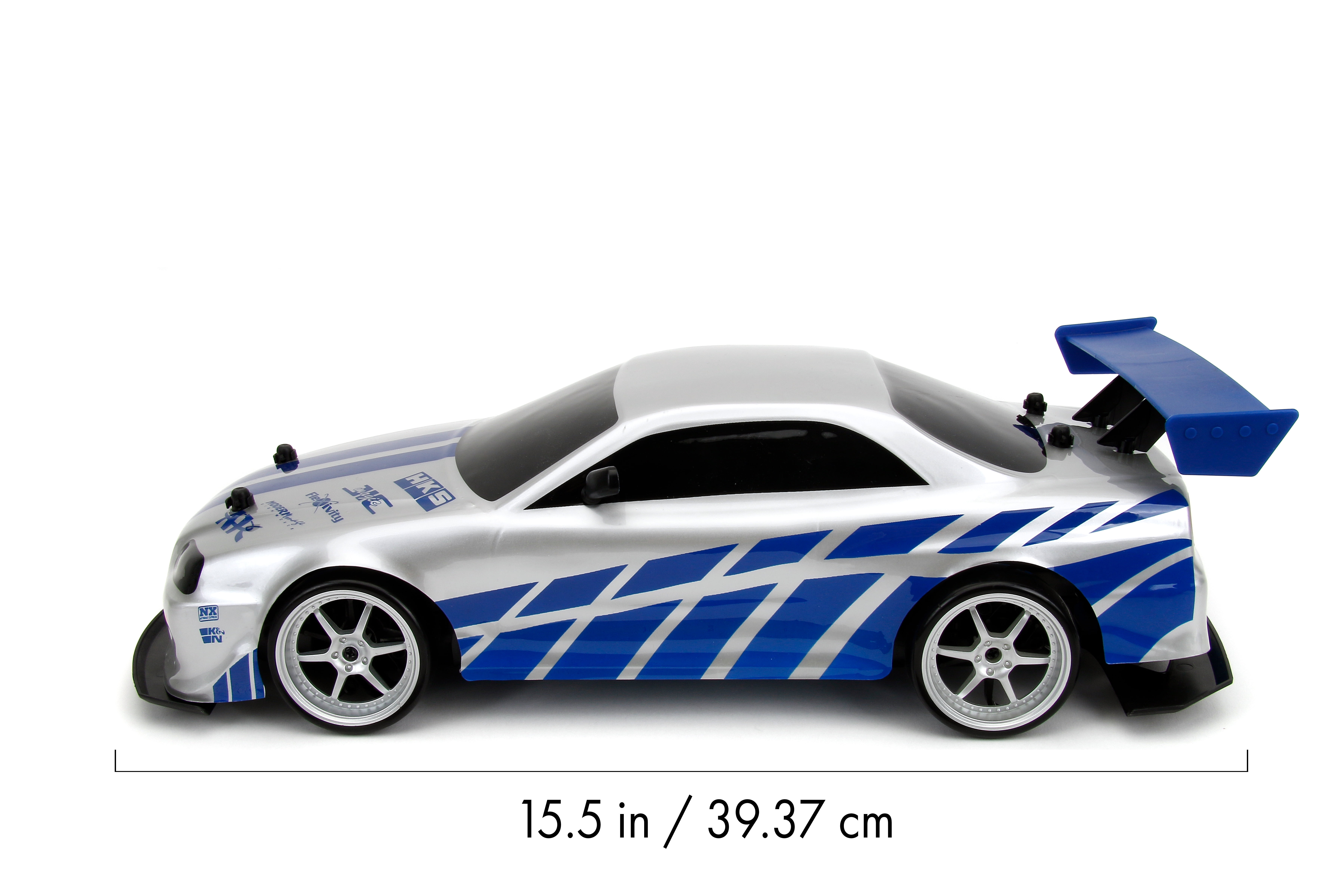 Fast & Furious 1:10 Nissan Skyline GT-R R34 Drift RC Autos con Control por Radio, Plástico, 8+