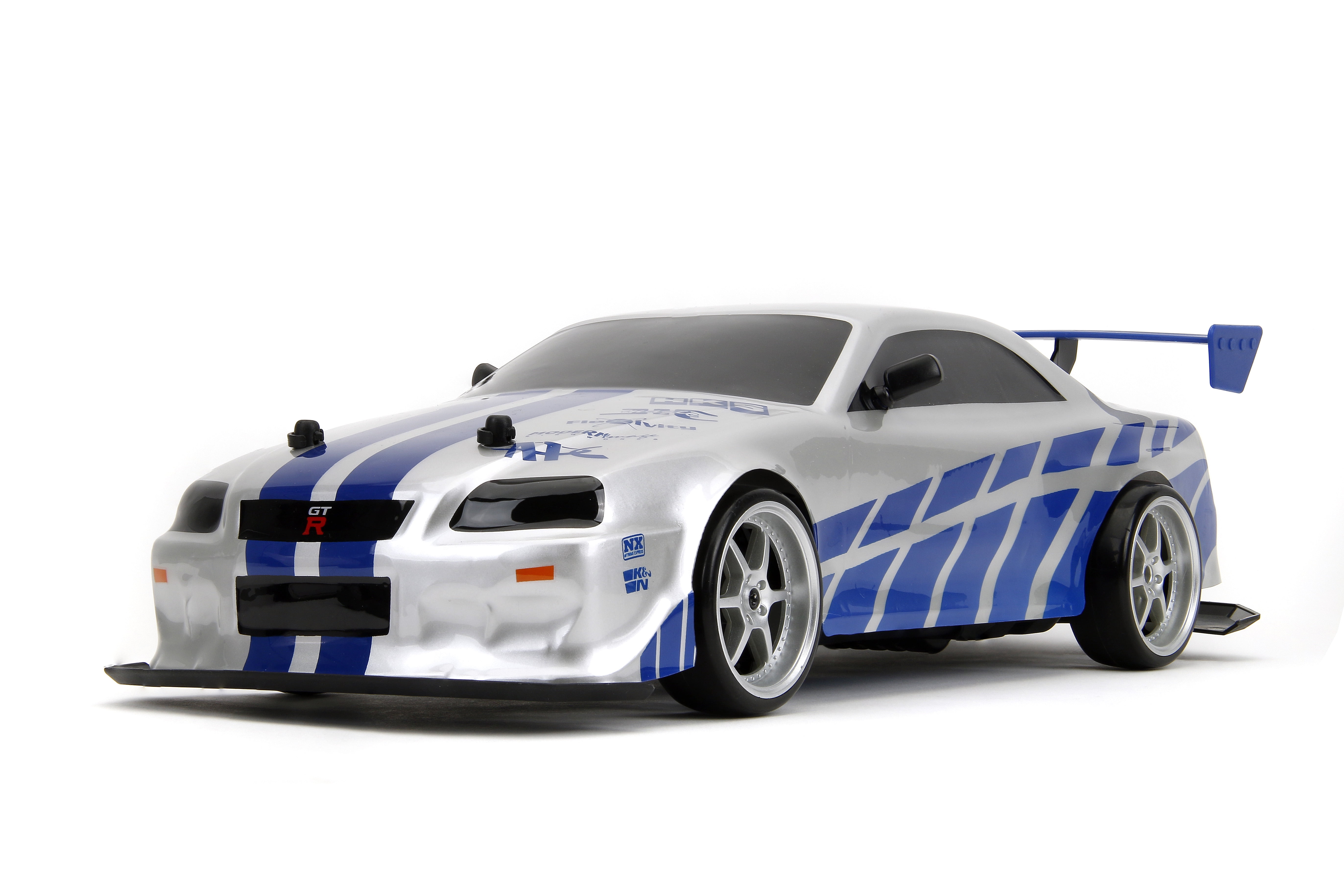 Fast & Furious 1:10 Nissan Skyline GT-R R34 Drift RC Autos con Control por Radio, Plástico, 8+