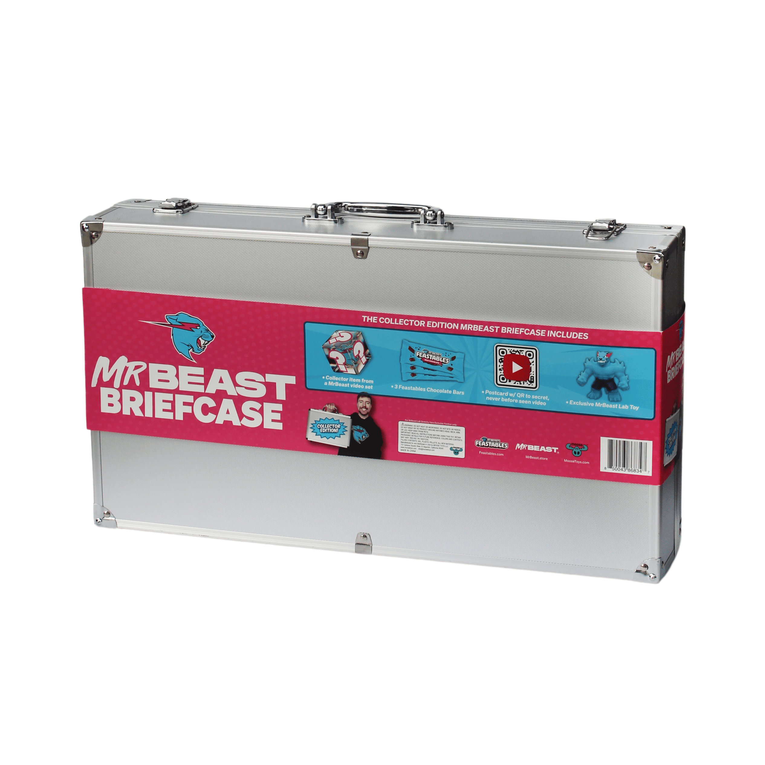 Feastables MrBeast Collector Edition Briefcase with Feastables Chocolate and Beast Lab Toy  6 Pieces