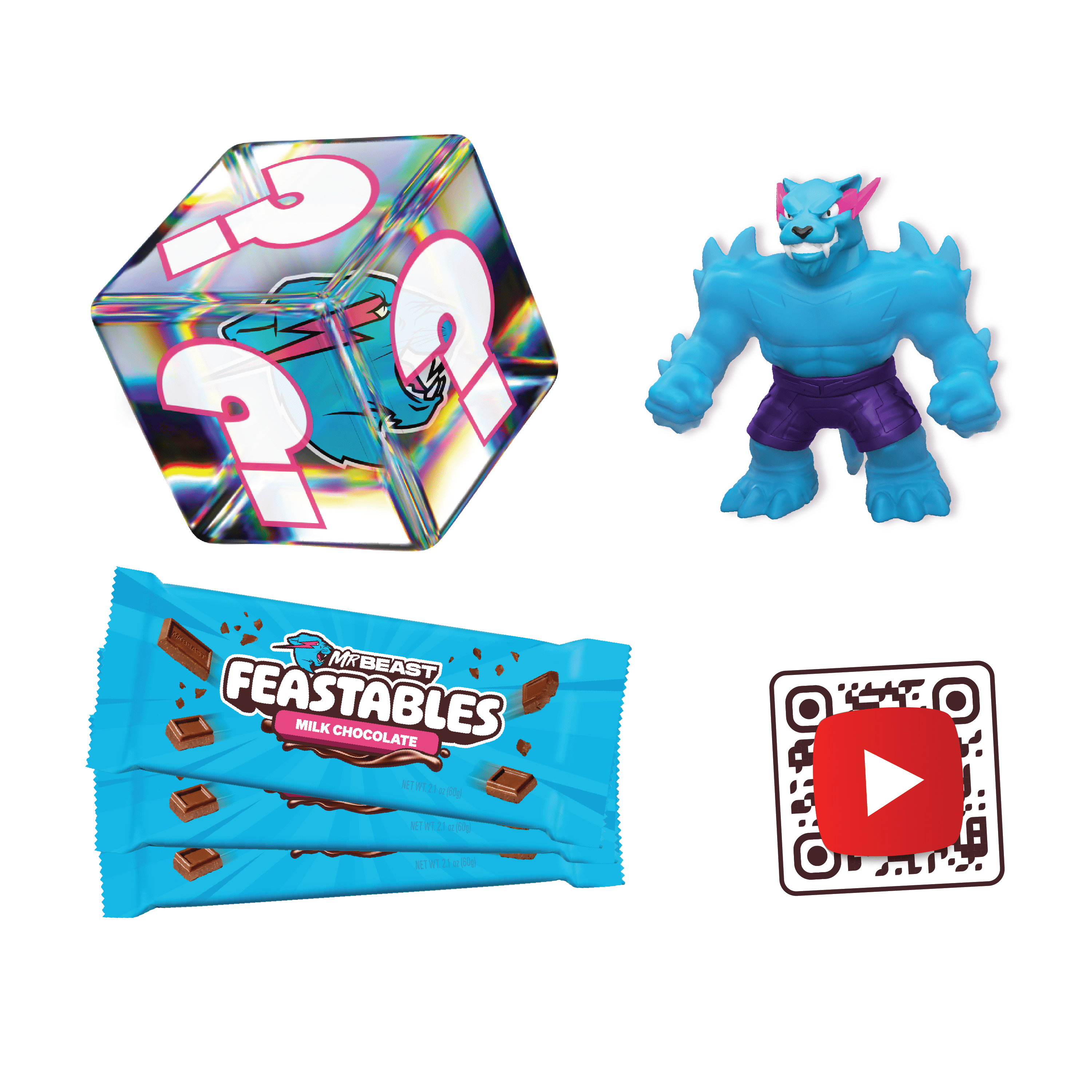 Feastables MrBeast Collector Edition Briefcase with Feastables Chocolate and Beast Lab Toy  6 Pieces