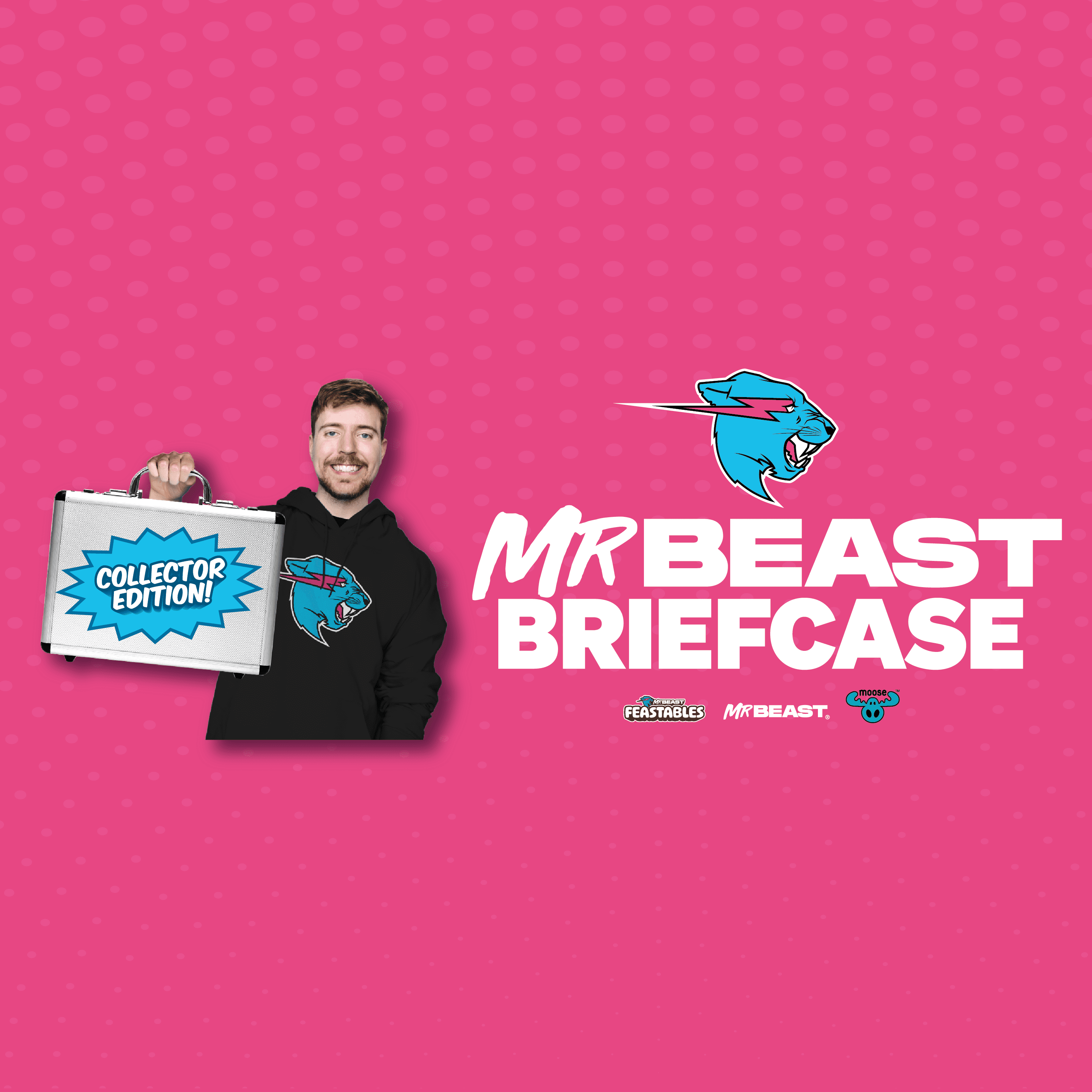 Feastables MrBeast Collector Edition Briefcase with Feastables Chocolate and Beast Lab Toy  6 Pieces