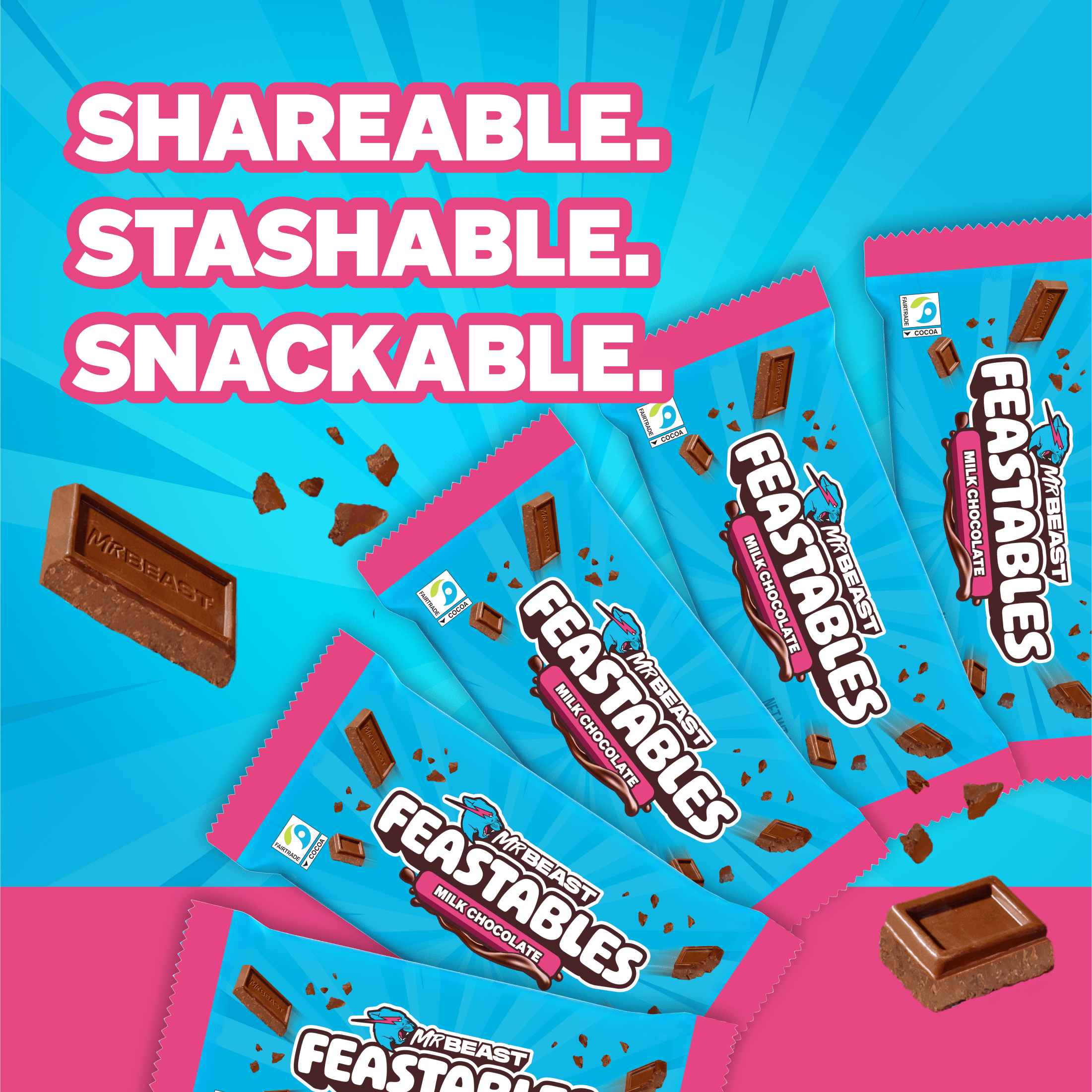 Feastables MrBeast Milk Chocolate Bar  1 24 oz  35g   5 Count