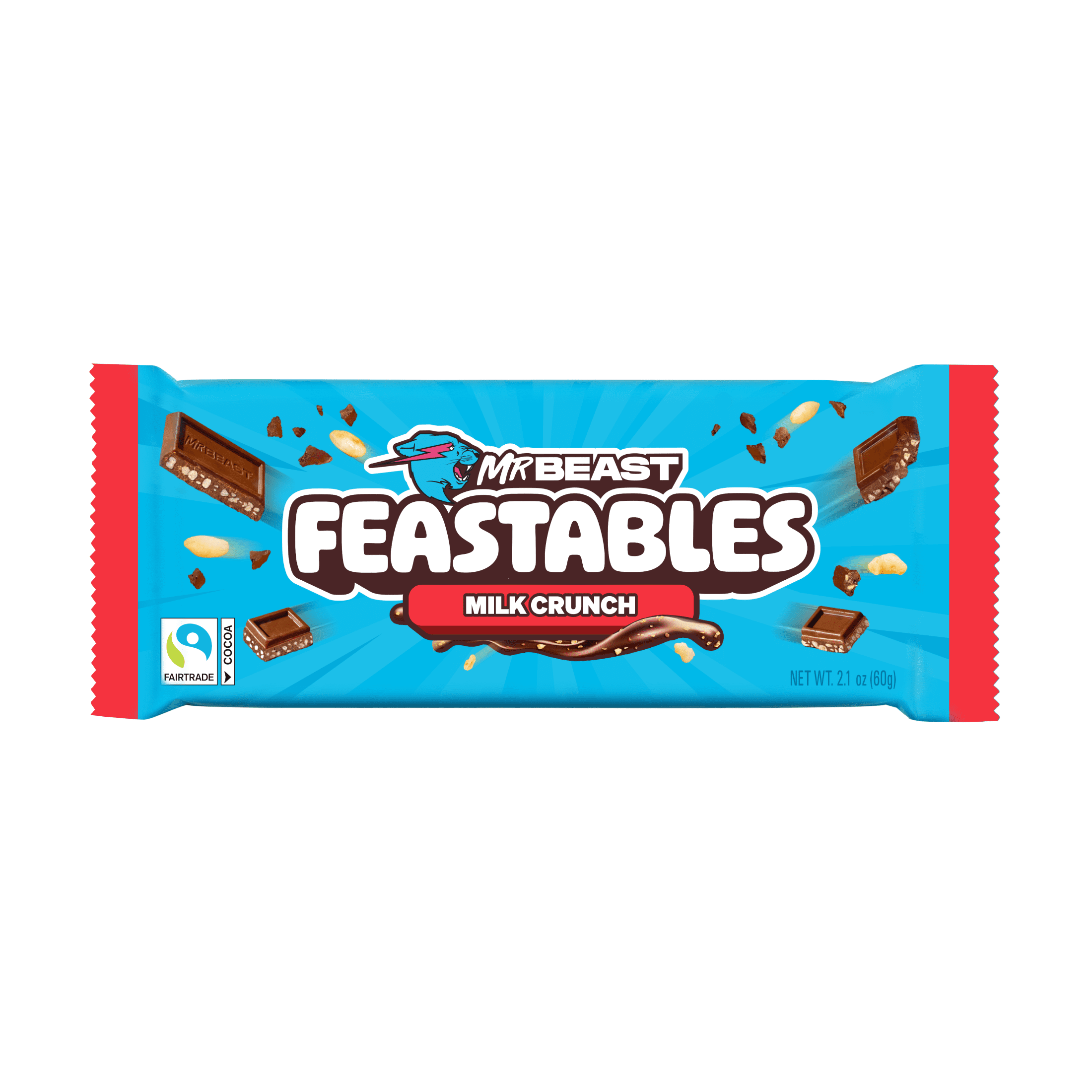Feastables MrBeast Milk Chocolate Crunch Bar  2 1 oz  60g   1 Count