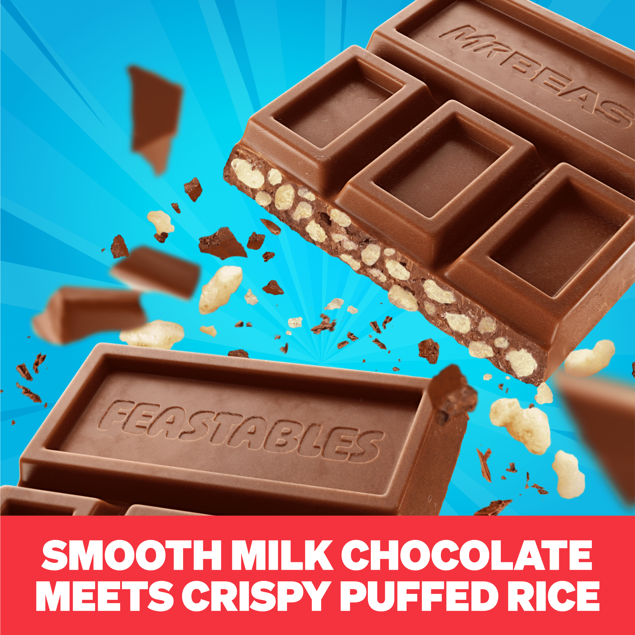 Feastables MrBeast Milk Chocolate Crunch Bar  2 1 oz  60g   1 Count