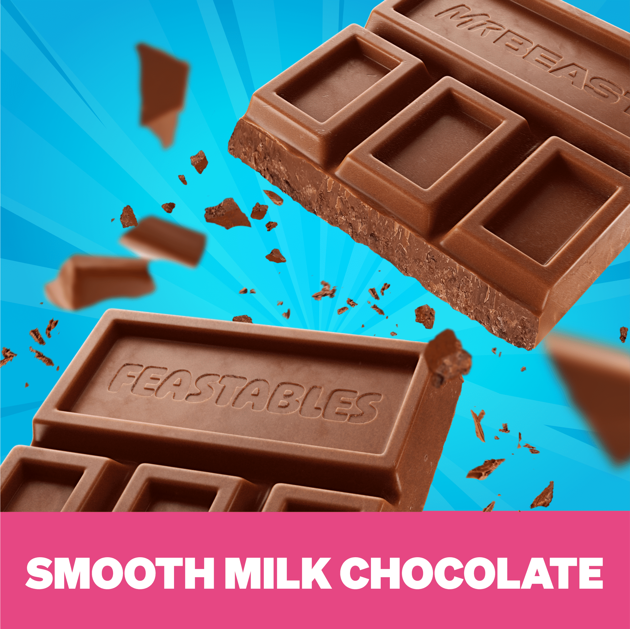 Feastables MrBeast Milk Chocolate Bar Sampler Variety Pack  2 1 oz  60g   4 Count