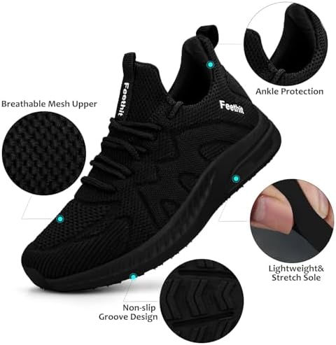 Feethit Womens Running Shoes Tennis Walking Shoes Slip on Sneakers Lightweight Gym Shoes for Workout Work Travel Athletic
