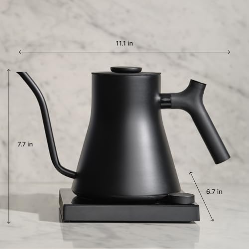 Fellow Stagg EKG Pro Studio Edition Electric Gooseneck Kettle   Pour Over Coffee  Tea  Quick Heating  Precise Temperature Control  Scheduling  Built in Brew Timer   Matte Black  0 9 L