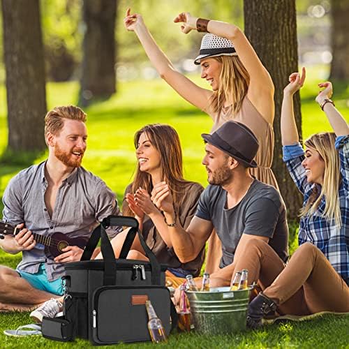 Femuar Lunch Bags for Women/Men  Insulated Lunch Bag for Work Office Picnic   Lunch Cooler Bag Leakproof Lunch Box with Adjustable Shoulder Strap   Blue