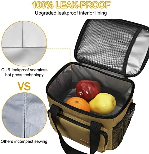 Femuar Lunch Bags for Women/Men  Insulated Lunch Bag for Work Office Picnic   Lunch Cooler Bag Leakproof Lunch Box with Adjustable Shoulder Strap   Blue