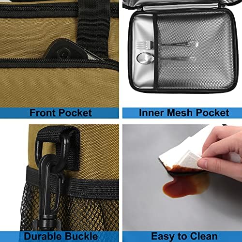 Femuar Lunch Bags for Women/Men  Insulated Lunch Bag for Work Office Picnic   Lunch Cooler Bag Leakproof Lunch Box with Adjustable Shoulder Strap   Blue