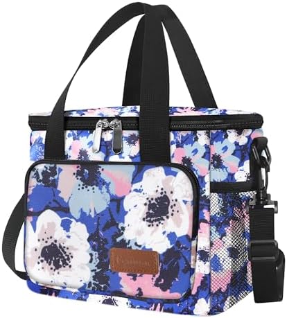 Femuar Lunch Bags for Women/Men  Insulated Lunch Bag for Work Office Picnic   Lunch Cooler Bag Leakproof Lunch Box with Adjustable Shoulder Strap   Blue