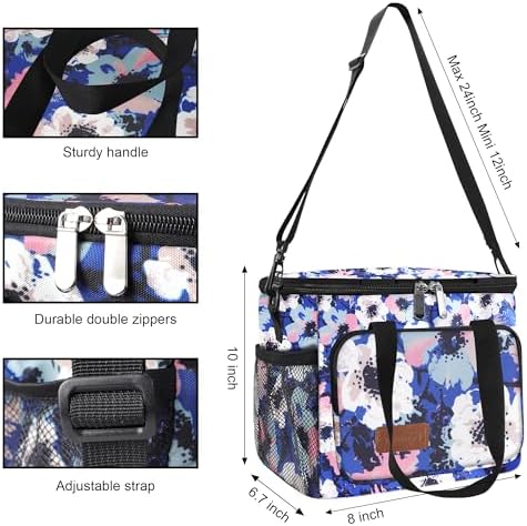 Femuar Lunch Bags for Women/Men  Insulated Lunch Bag for Work Office Picnic   Lunch Cooler Bag Leakproof Lunch Box with Adjustable Shoulder Strap   Blue