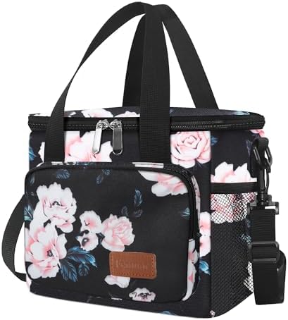 Femuar Lunch Bags for Women/Men  Insulated Lunch Bag for Work Office Picnic   Lunch Cooler Bag Leakproof Lunch Box with Adjustable Shoulder Strap   Blue