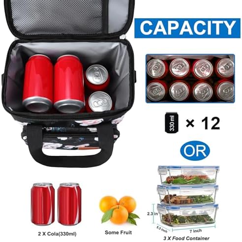 Femuar Lunch Bags for Women/Men  Insulated Lunch Bag for Work Office Picnic   Lunch Cooler Bag Leakproof Lunch Box with Adjustable Shoulder Strap   Blue