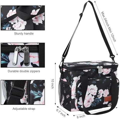 Femuar Lunch Bags for Women/Men  Insulated Lunch Bag for Work Office Picnic   Lunch Cooler Bag Leakproof Lunch Box with Adjustable Shoulder Strap   Blue