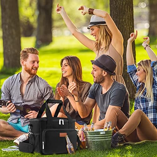 Femuar Lunch Bags for Women/Men  Insulated Lunch Bag for Work Office Picnic   Lunch Cooler Bag Leakproof Lunch Box with Adjustable Shoulder Strap   Blue