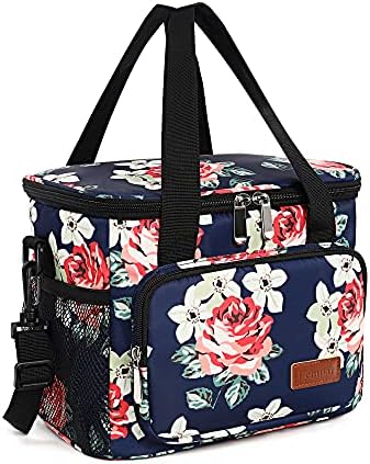 Femuar Lunch Bags for Women/Men  Insulated Lunch Bag for Work Office Picnic   Lunch Cooler Bag Leakproof Lunch Box with Adjustable Shoulder Strap   Blue