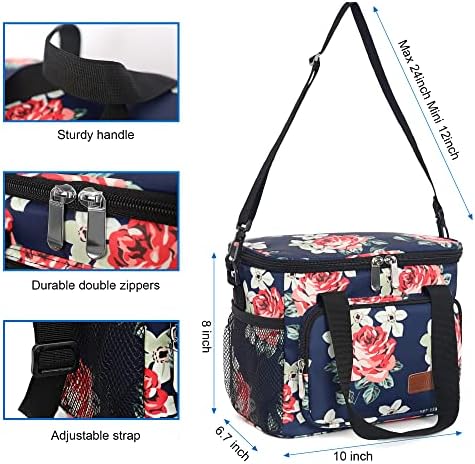 Femuar Lunch Bags for Women/Men  Insulated Lunch Bag for Work Office Picnic   Lunch Cooler Bag Leakproof Lunch Box with Adjustable Shoulder Strap   Blue