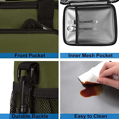 Femuar Lunch Bags for Women/Men  Insulated Lunch Bag for Work Office Picnic   Lunch Cooler Bag Leakproof Lunch Box with Adjustable Shoulder Strap   Blue