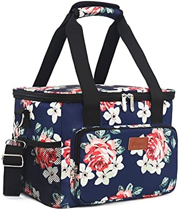 Femuar Lunch Bags for Women/Men  Insulated Lunch Bag for Work Office Picnic   Lunch Cooler Bag Leakproof Lunch Box with Adjustable Shoulder Strap   Blue