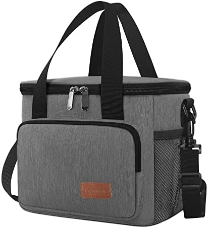 Femuar Lunch Bags for Women/Men  Insulated Lunch Bag for Work Office Picnic   Lunch Cooler Bag Leakproof Lunch Box with Adjustable Shoulder Strap   Blue