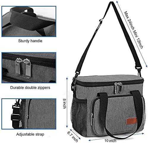 Femuar Lunch Bags for Women/Men  Insulated Lunch Bag for Work Office Picnic   Lunch Cooler Bag Leakproof Lunch Box with Adjustable Shoulder Strap   Blue