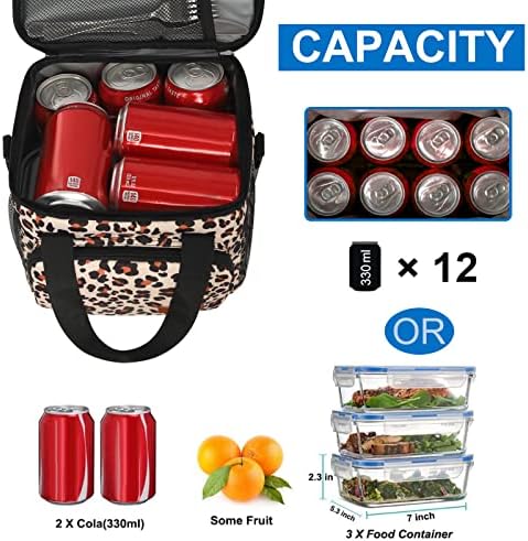 Femuar Lunch Bags for Women/Men  Insulated Lunch Bag for Work Office Picnic   Lunch Cooler Bag Leakproof Lunch Box with Adjustable Shoulder Strap   Blue