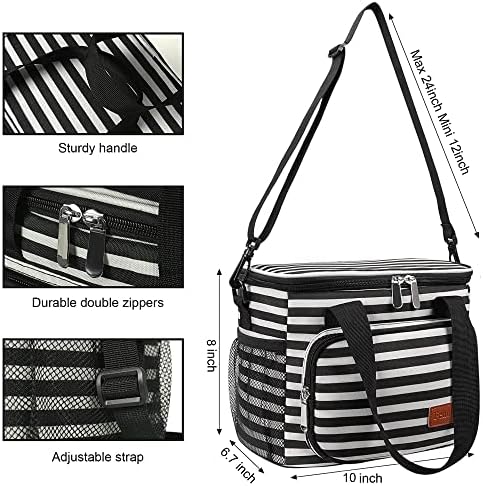 Femuar Lunch Bags for Women/Men  Insulated Lunch Bag for Work Office Picnic   Lunch Cooler Bag Leakproof Lunch Box with Adjustable Shoulder Strap   Blue