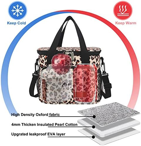 Femuar Lunch Bags for Women/Men  Insulated Lunch Bag for Work Office Picnic   Lunch Cooler Bag Leakproof Lunch Box with Adjustable Shoulder Strap   Blue