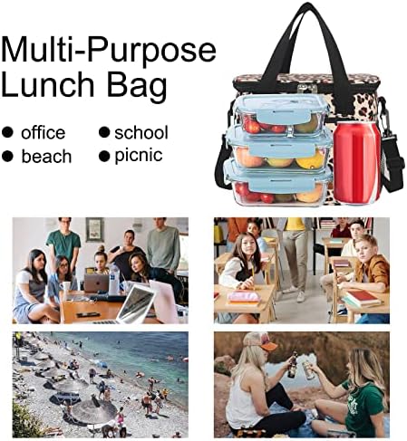 Femuar Lunch Bags for Women/Men  Insulated Lunch Bag for Work Office Picnic   Lunch Cooler Bag Leakproof Lunch Box with Adjustable Shoulder Strap   Blue