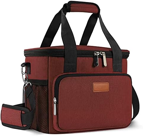 Femuar Lunch Bags for Women/Men  Insulated Lunch Bag for Work Office Picnic   Lunch Cooler Bag Leakproof Lunch Box with Adjustable Shoulder Strap   Blue