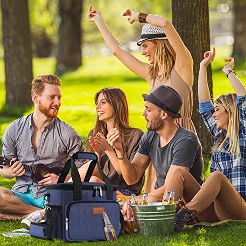 Femuar Lunch Bags for Women/Men  Insulated Lunch Bag for Work Office Picnic   Lunch Cooler Bag Leakproof Lunch Box with Adjustable Shoulder Strap   Blue