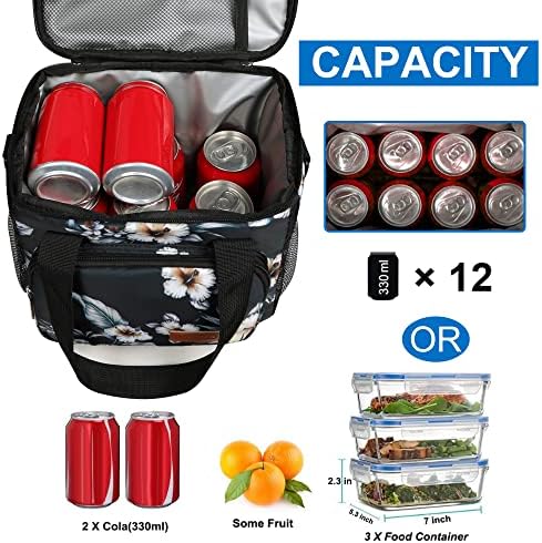 Femuar Lunch Bags for Women/Men  Insulated Lunch Bag for Work Office Picnic   Lunch Cooler Bag Leakproof Lunch Box with Adjustable Shoulder Strap   Blue