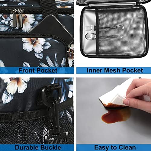 Femuar Lunch Bags for Women/Men  Insulated Lunch Bag for Work Office Picnic   Lunch Cooler Bag Leakproof Lunch Box with Adjustable Shoulder Strap   Blue