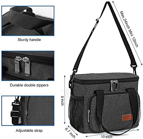 Femuar Lunch Bags for Women/Men  Insulated Lunch Bag for Work Office Picnic   Lunch Cooler Bag Leakproof Lunch Box with Adjustable Shoulder Strap   Blue
