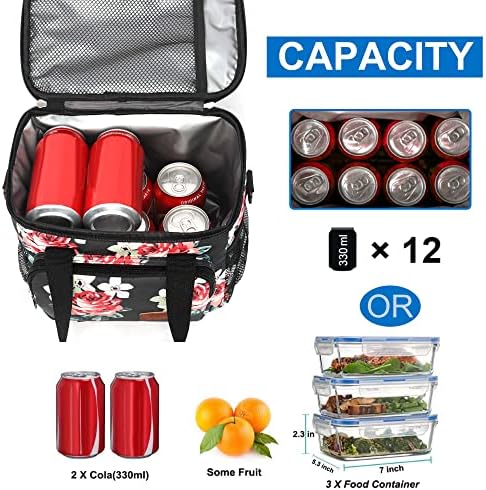 Femuar Lunch Bags for Women/Men  Insulated Lunch Bag for Work Office Picnic   Lunch Cooler Bag Leakproof Lunch Box with Adjustable Shoulder Strap   Blue