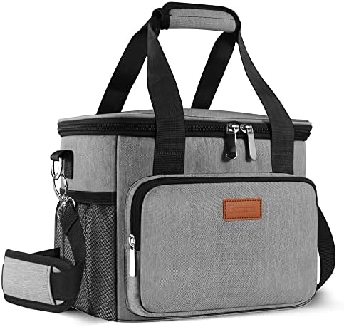 Femuar Lunch Bags for Women/Men  Insulated Lunch Bag for Work Office Picnic   Lunch Cooler Bag Leakproof Lunch Box with Adjustable Shoulder Strap   Blue