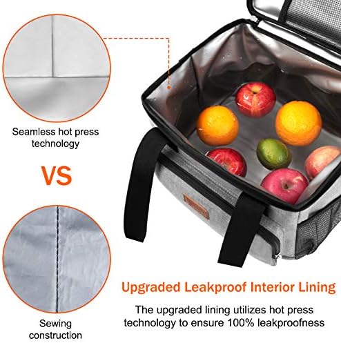 Femuar Lunch Bags for Women/Men  Insulated Lunch Bag for Work Office Picnic   Lunch Cooler Bag Leakproof Lunch Box with Adjustable Shoulder Strap   Blue