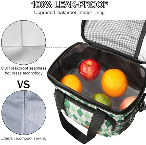 Femuar Lunch Bags for Women/Men  Insulated Lunch Bag for Work Office Picnic   Lunch Cooler Bag Leakproof Lunch Box with Adjustable Shoulder Strap   Blue