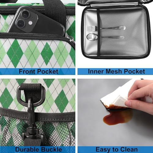 Femuar Lunch Bags for Women/Men  Insulated Lunch Bag for Work Office Picnic   Lunch Cooler Bag Leakproof Lunch Box with Adjustable Shoulder Strap   Blue