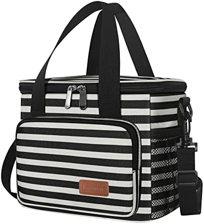 Femuar Lunch Bags for Women/Men  Insulated Lunch Bag for Work Office Picnic   Lunch Cooler Bag Leakproof Lunch Box with Adjustable Shoulder Strap   Blue