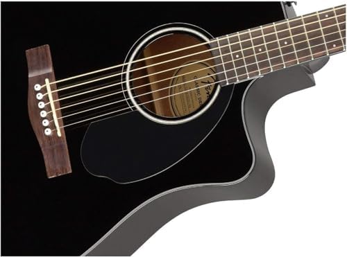 Fender CD 60SCE Dreadnought Cutaway Acoustic Electric Guitar  with 2 Year Warranty  Fishman Pickup and Preamp System  Black