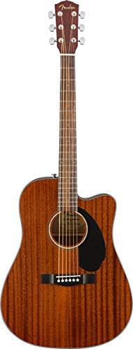 Fender CD 60SCE Dreadnought Cutaway Acoustic Electric Guitar  with 2 Year Warranty  Fishman Pickup and Preamp System  Black