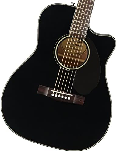 Fender CD 60SCE Dreadnought Cutaway Acoustic Electric Guitar  with 2 Year Warranty  Fishman Pickup and Preamp System  Black