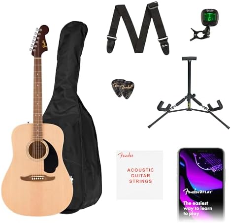 Fender California Debut Redondo Series Acoustic Guitar  Beginner Guitar  2 Year Warranty  Natural