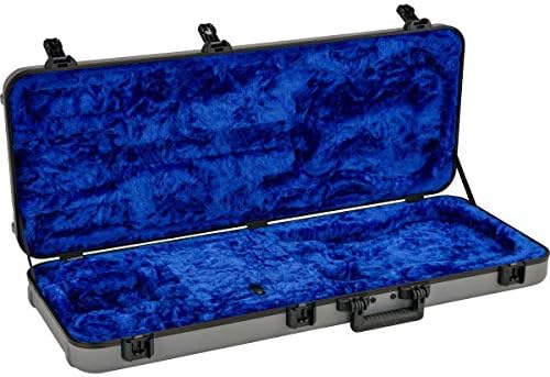 Fender Deluxe Molded Guitar Case for Stratocaster and Telecaster Electric Guitars  Military Grade ABS Hard Shell with TSA Lock  Custom Foam Interior  Protective Travel Case  Silver