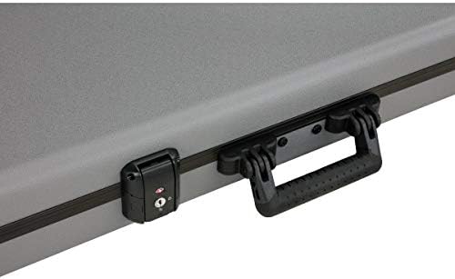 Fender Deluxe Molded Guitar Case for Stratocaster and Telecaster Electric Guitars  Military Grade ABS Hard Shell with TSA Lock  Custom Foam Interior  Protective Travel Case  Silver